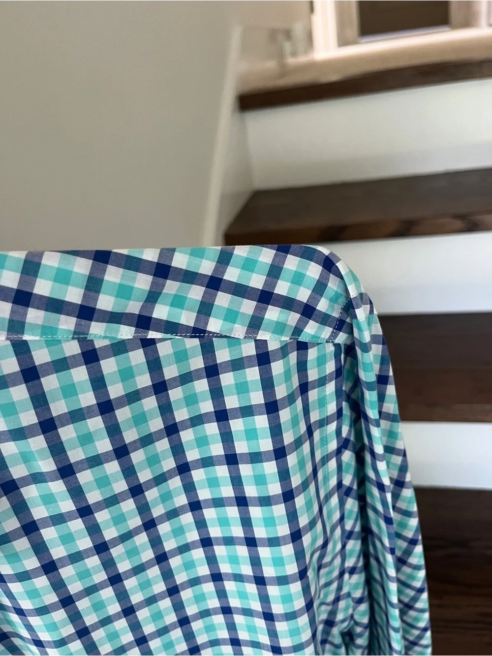 J. Crew Blue and Green Plaid Long-Sleeve Button-Down Dress Shirt